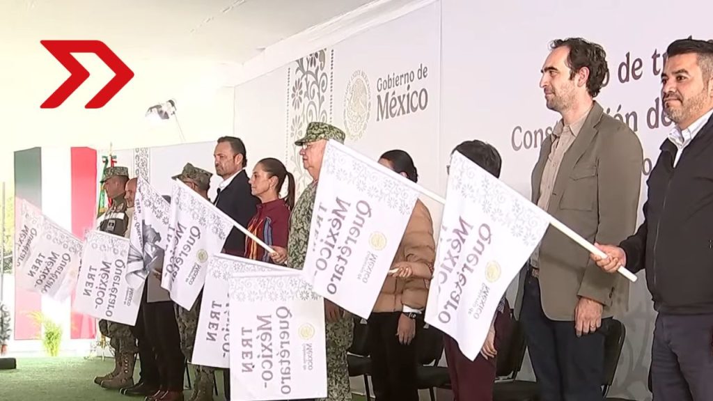 Claudia Sheinbaum anuncia la construcción del Tren México-Querétaro, a cargo de ingenieros militares, con un tiempo estimado de tres años.