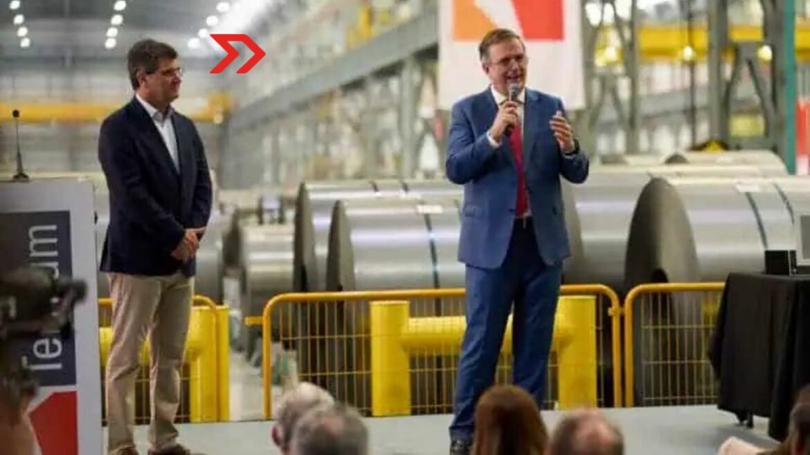 Marcelo Ebrard recorrió el Centro Industrial Ternium que fortalecerá la producción de acero automotriz